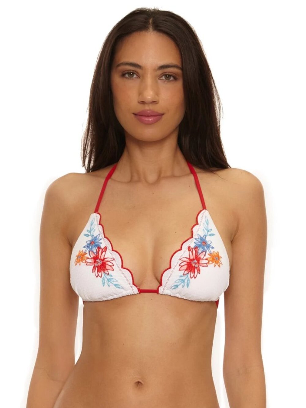 Becca Swim Countryside embroidered Triangle Top in size Medium